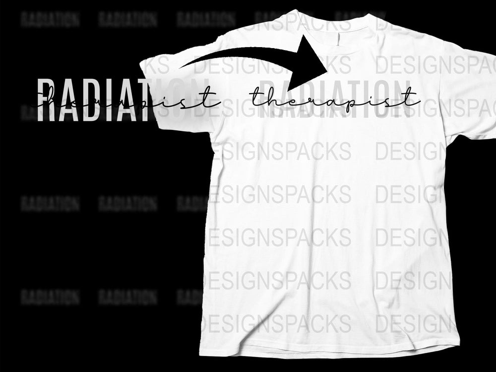 Radiant Therapist T-Shirt, White Graphic Tee, Unique Typography Design, Casual Wear