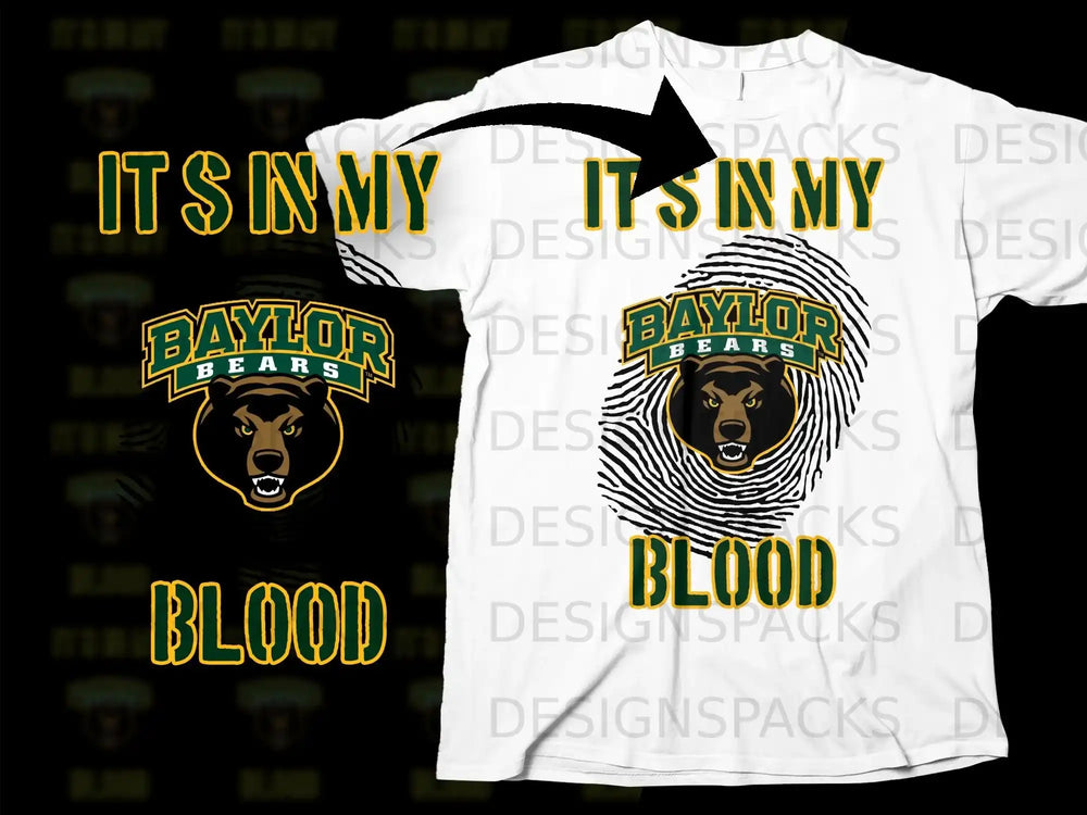 Baylor Bears Its In My Blood Graphic Tee