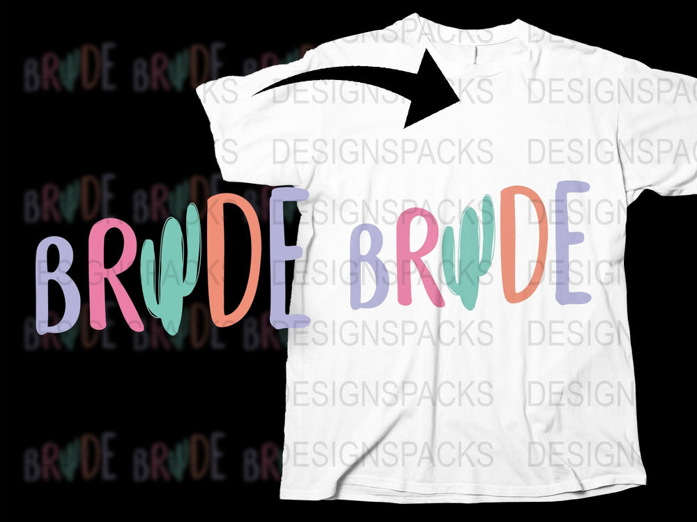 Colorful Bride T-Shirt, Modern Bridal Party Tee, Casual Wedding Celebration, Bachelorette Party Gift