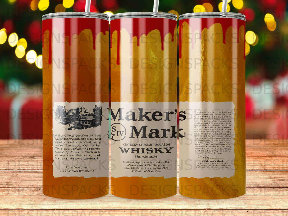Maker's Mark Kentucky Straight Bourbon Whisky bottle with wax seal.