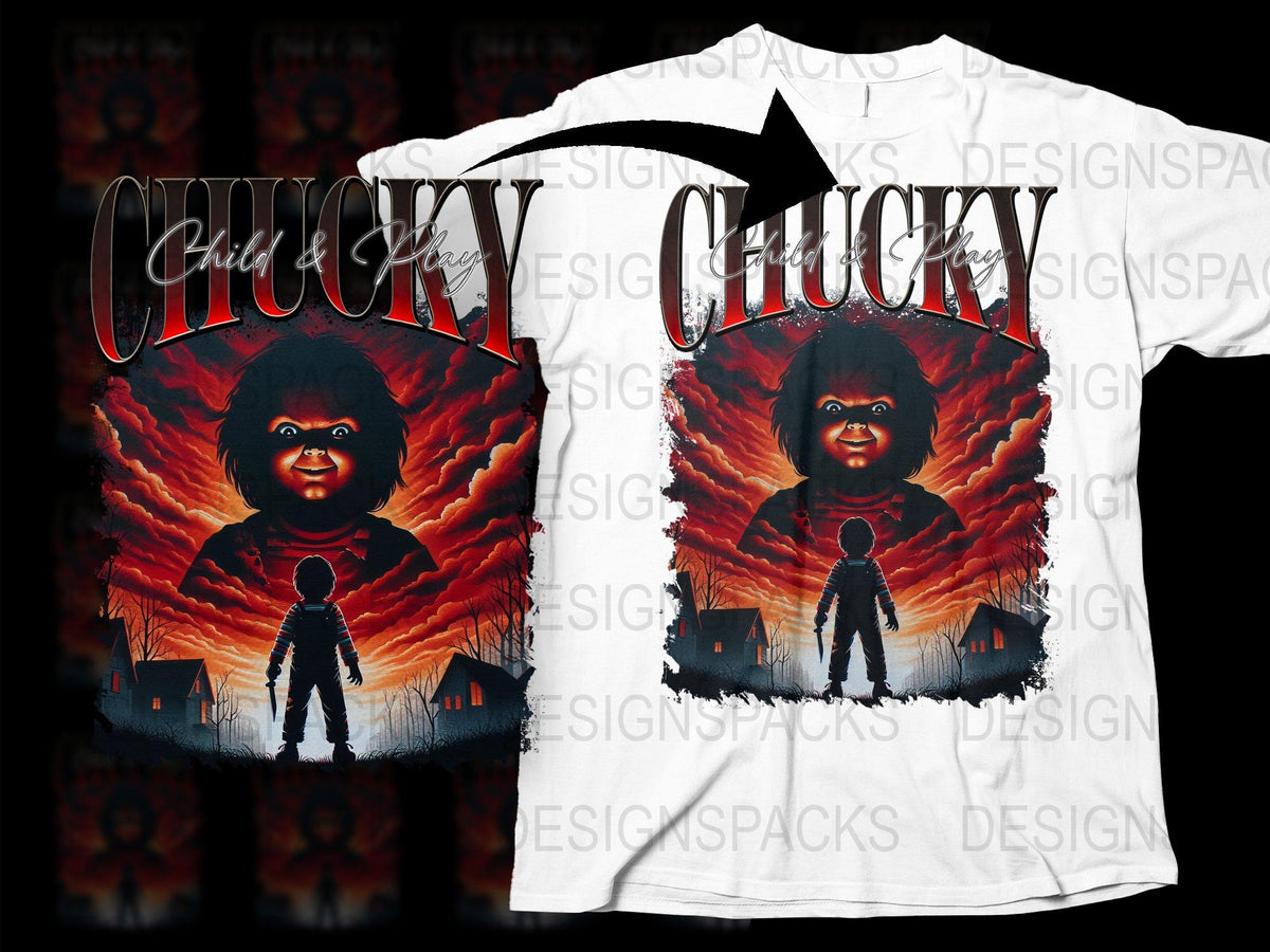 Chucky Horror Movie T-Shirt, Vintage Child's Play Graphic Tee, Retro Horror Fans Apparel, Unisex Halloween Costume Shirt