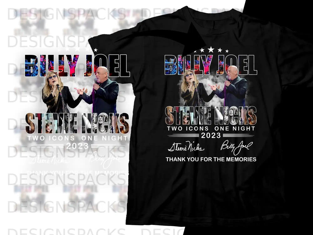Billy Joel Stevie Nicks Icons T-Shirt Png Digital Download