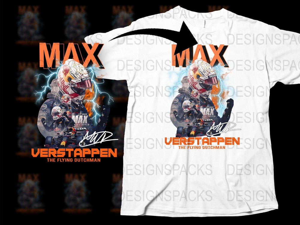 Max Verstappen T-Shirt, The Flying Dutchman Racing Graphic Tee, Formula One Fan Apparel, Motorsport Gift Idea