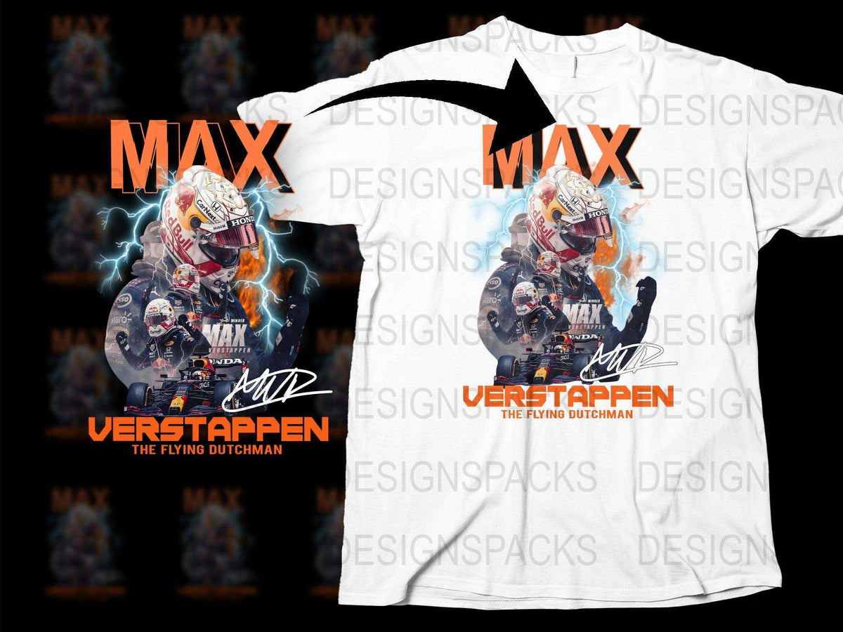 Max Verstappen T-Shirt, The Flying Dutchman Racing Graphic Tee, Formula One Fan Apparel, Motorsport Gift Idea