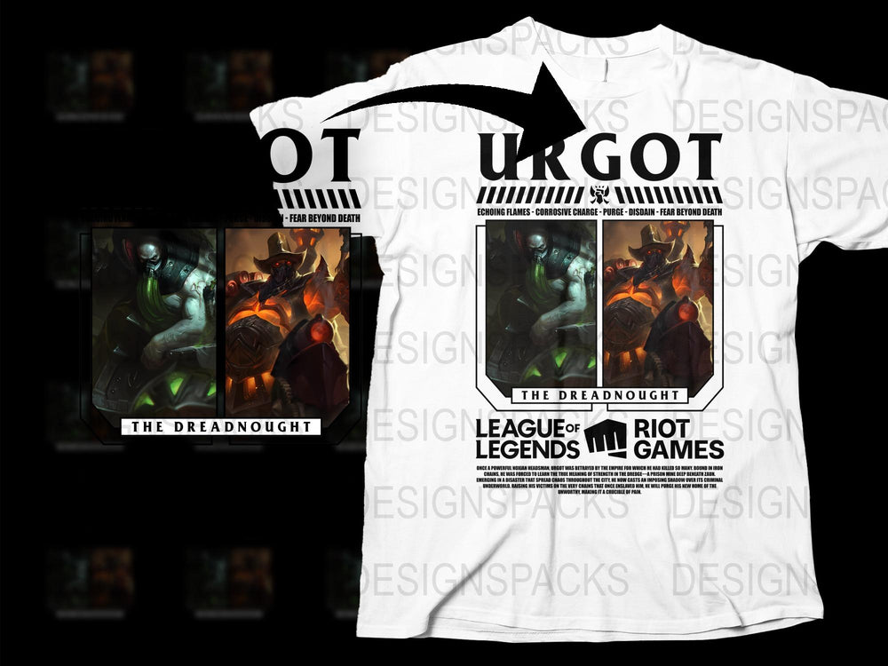 League of Legends T-Shirt, The Dreadnought Themed Graphic Tee, Gamer Apparel, Riot Games Merchandise