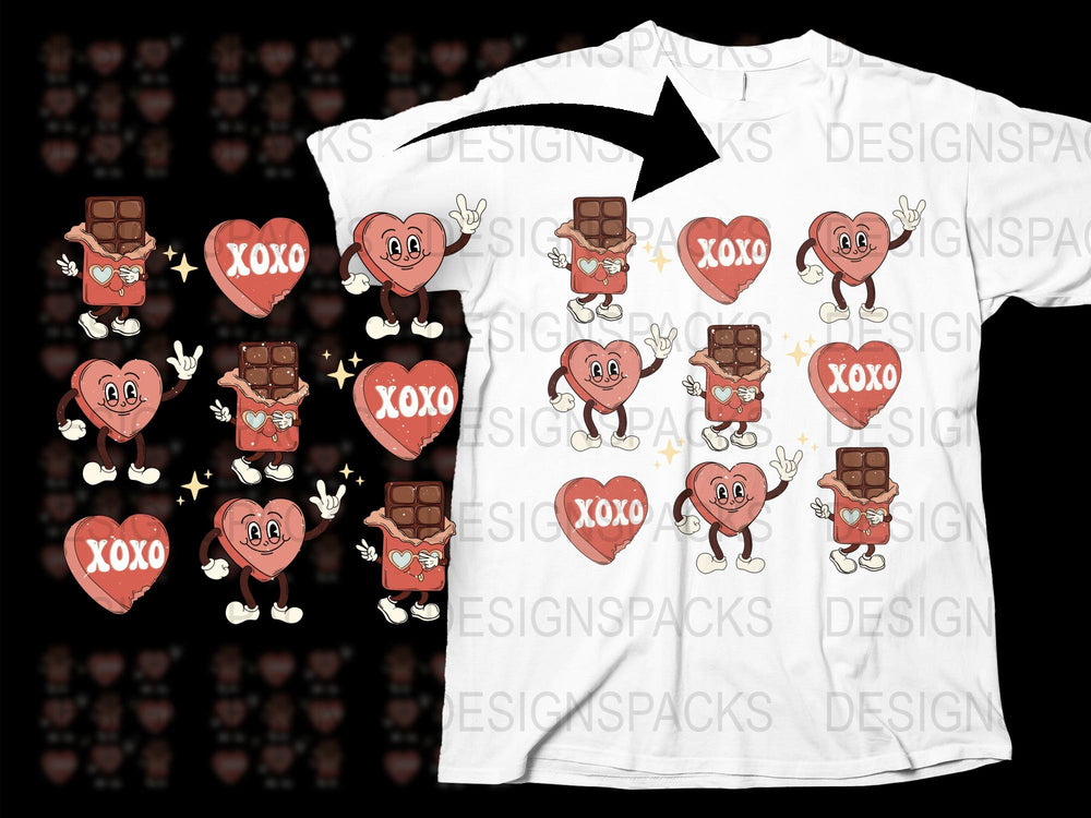 Kids Chocolate Bar Character T-Shirt, Cute Food Print, Unisex Youth Tee, Cartoon Style, Graphic Shirt for Children