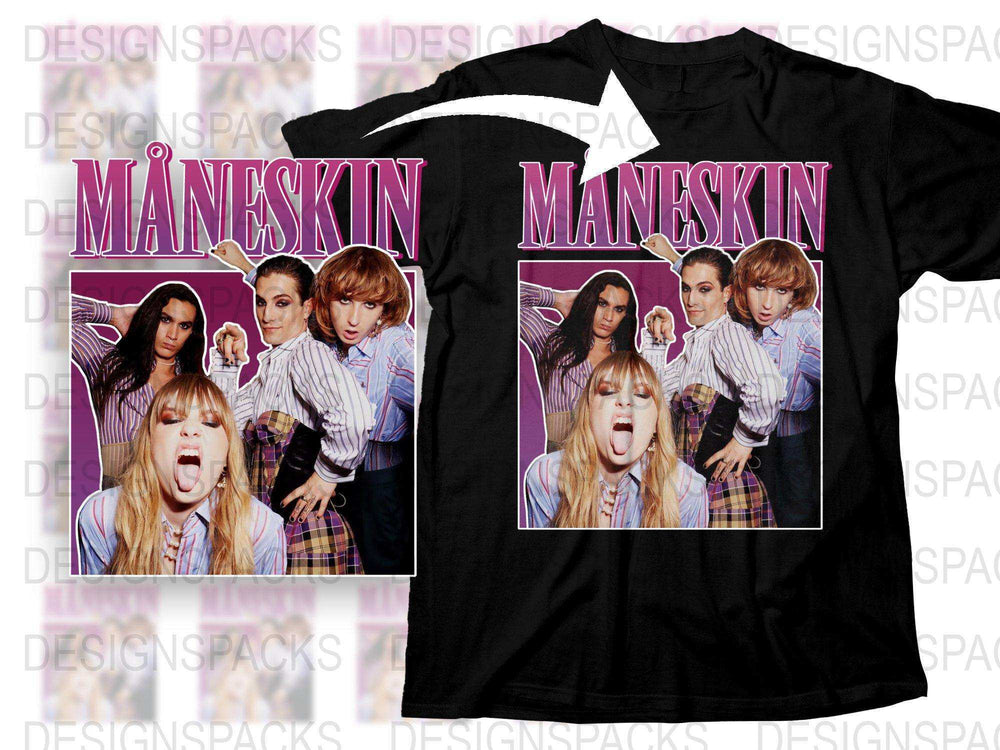Måneskin Band T-Shirt, Italian Rock Music Tee, Unisex Graphic Shirt, Pop Culture Apparel, Fan Gift Idea