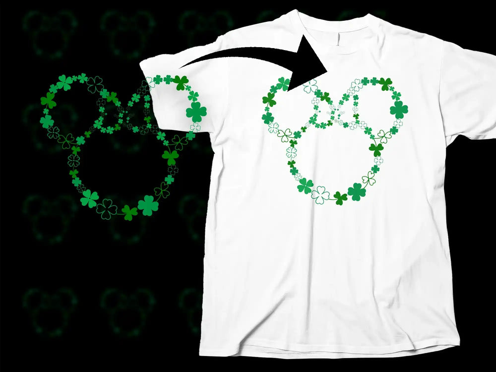 Clover Green Mickey Mouse Head St Patricks Design product type
