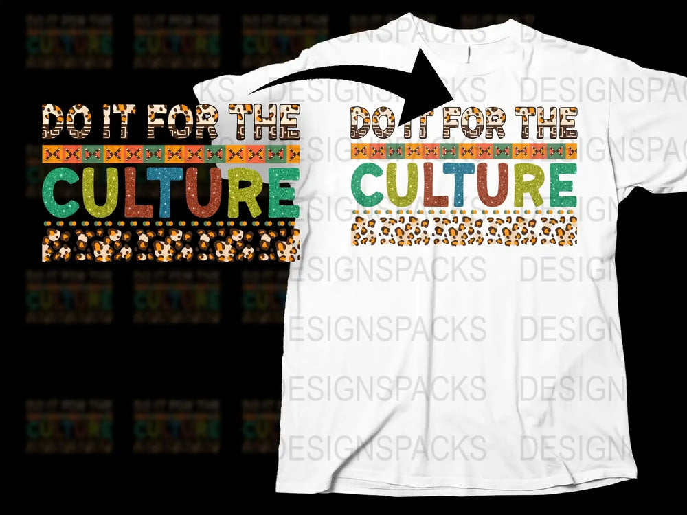 Do It For The Culture Slogan T-Shirt, Multicolor Text, Trendy Pop Art Tee, Unisex Casual Fashion Top