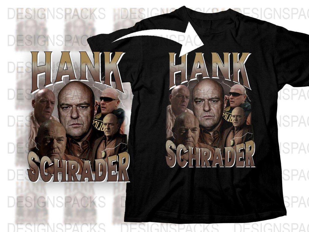 Hank Schrader Breaking Bad Inspired Graphic T-Shirt, TV Show Character Tee, Fan Art Apparel, Unique Gift Idea for Fans