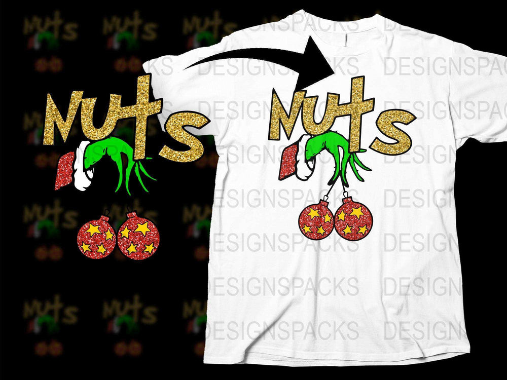 Funny Christmas T-Shirt, Mistletoe Nuts Graphic Tee, Festive Holiday Party Shirt, Unisex Gift Idea