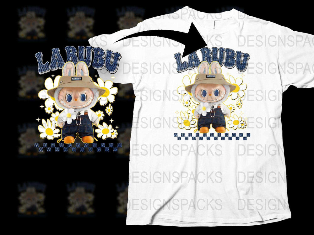 Anime Inspired Cute Character Graphic T-Shirt, Unisex Casual Wear, Vibrant Print Top