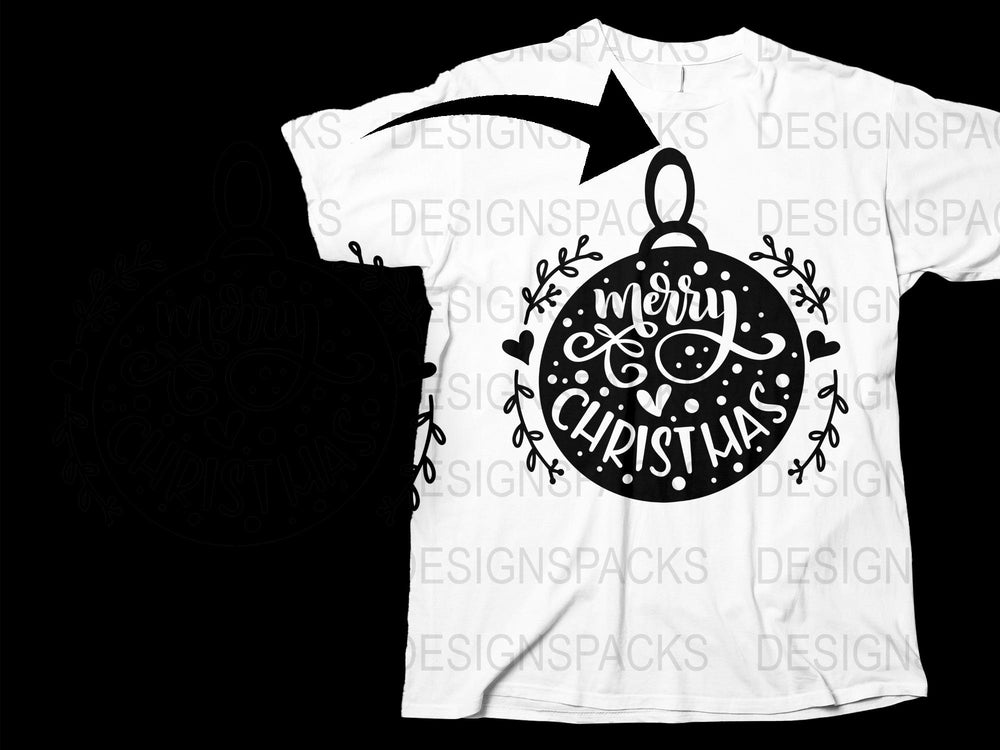 Merry Christmas Festive T-Shirt, Holiday Graphic Tee, Black and White Design, Unisex Christmas Apparel