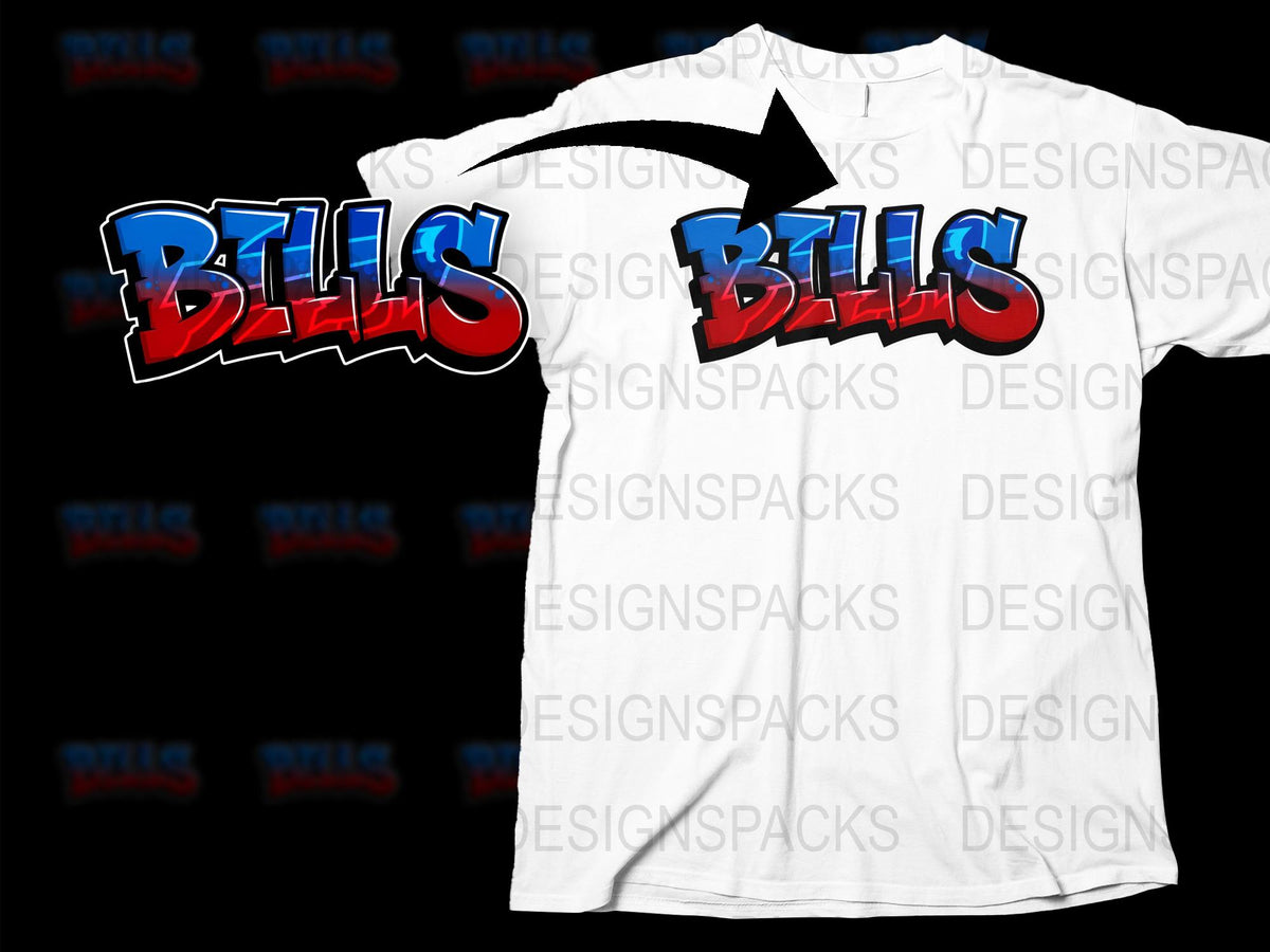 Buffalo Bills Inspired Graphic T-Shirt, Casual Sports Fan Tee, Bold Red and Blue Design