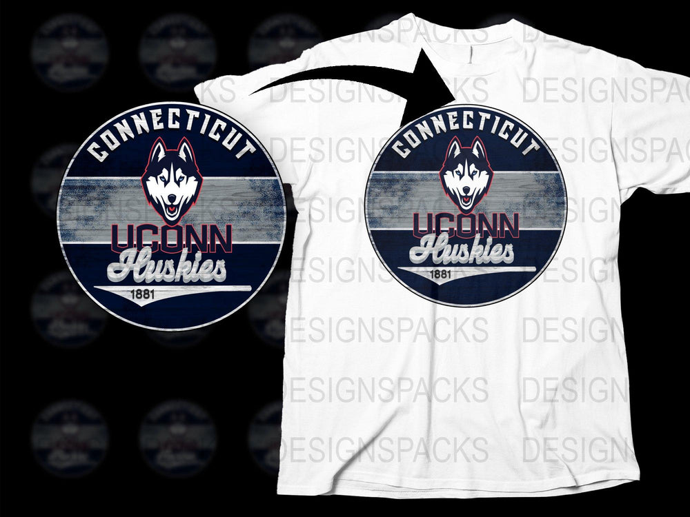 UConn Huskies T-Shirt, Connecticut University Sports Tee, Vintage Style Graphic, College Apparel, Fan Gear, Unisex Shirt