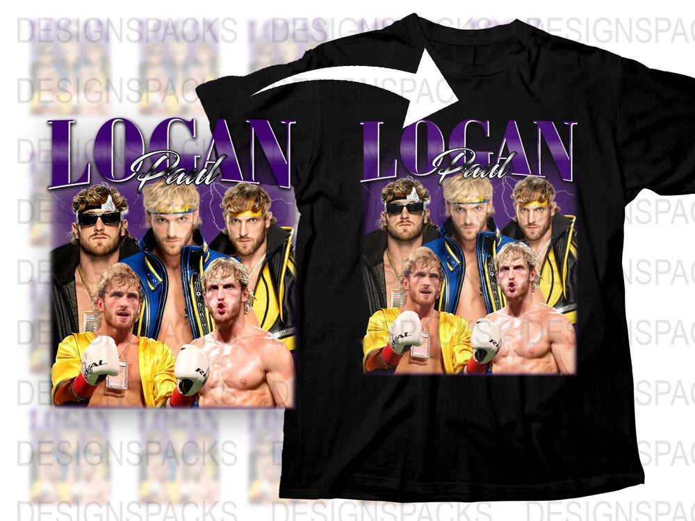 Logan Paul Merch T-Shirt, Boxing Fight Pose Graphic Tee, Fan Clothing, Gift Idea