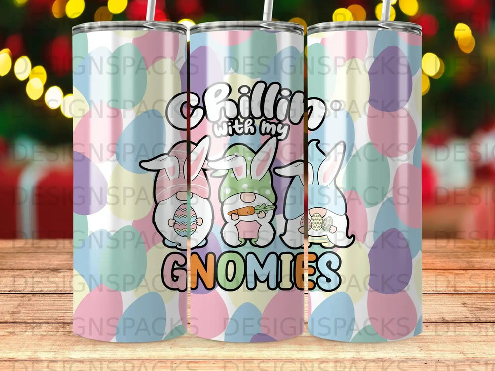 Chillin with my Gnomies Easter Egg Design Tumbler product type
