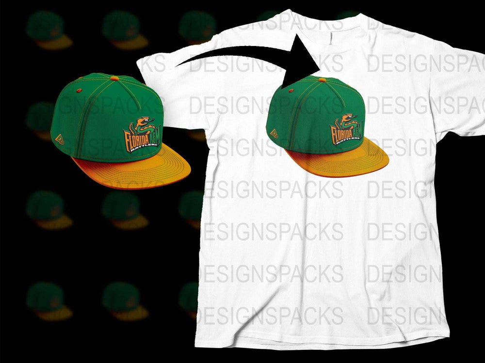 Florida Gators Hat and T-Shirt Combo Set, Vintage Green and Gold Caps, Sports Apparel