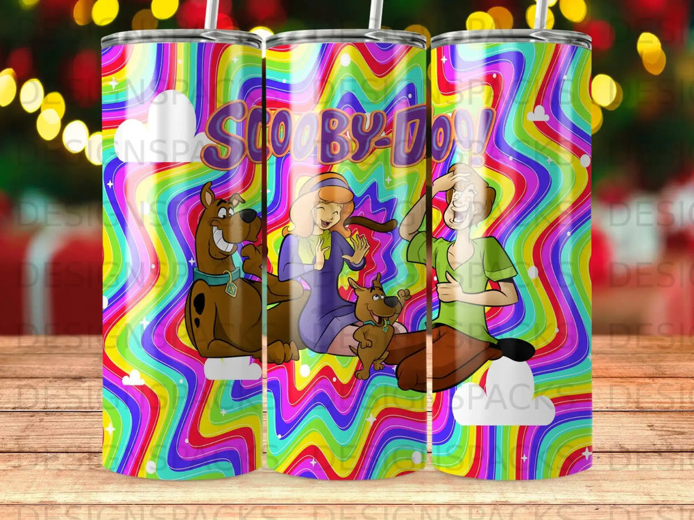 Scooby-Doo Character Rainbow Wavy Design Tumbler product type