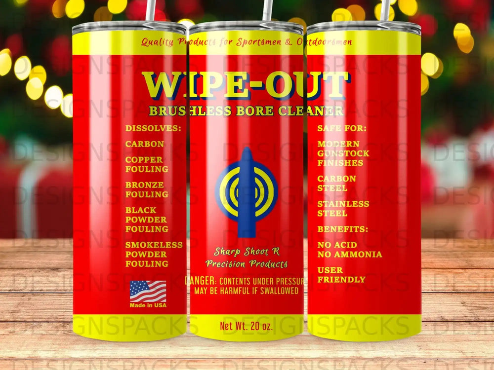 Wipe-Out Bore Cleaner: dissolves carbon, copper, and fouling. Made in USA.