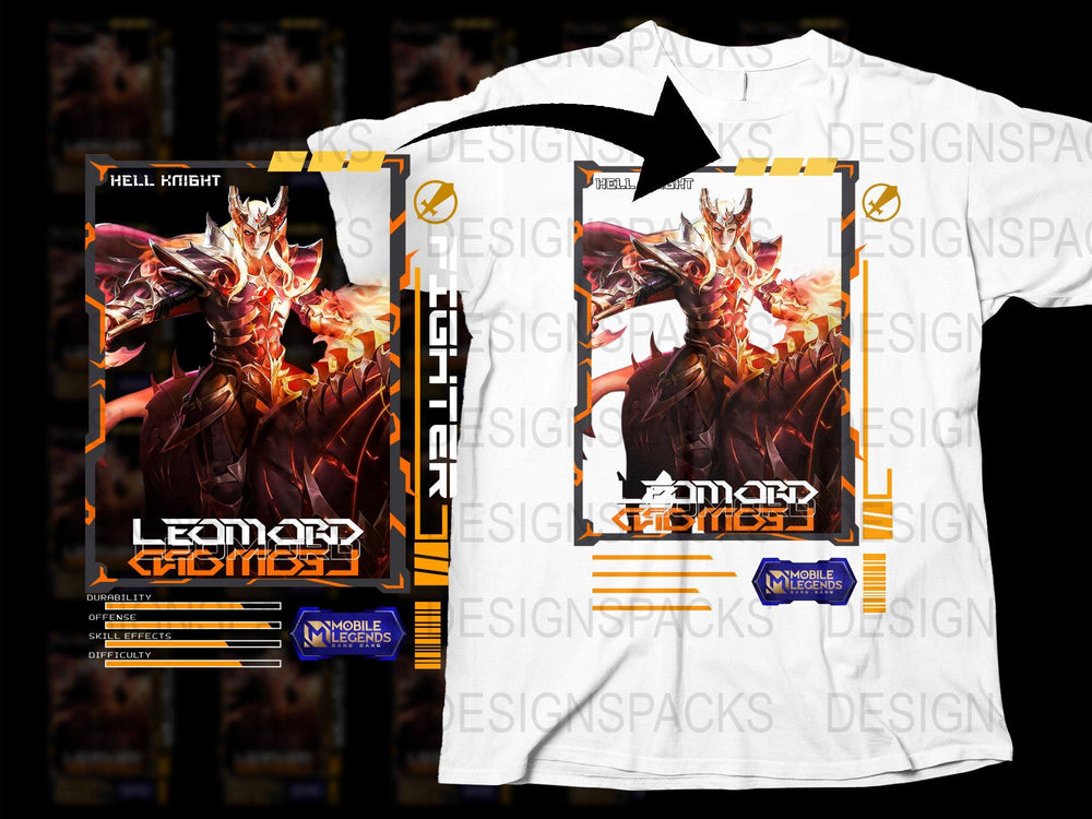 Hell Knight Legendary T-Shirt, Mobile Legends Game Merch, Graphic Tee, Fantasy Warrior Design, Unisex Fashion