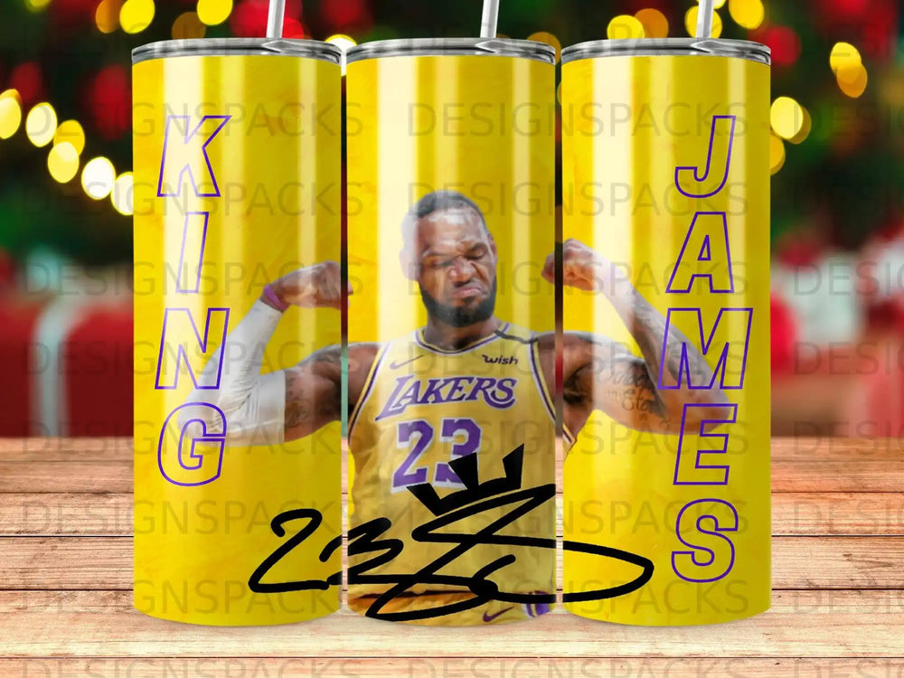 Lebron James King James Lakers 23 Yellow Tumbler product type
