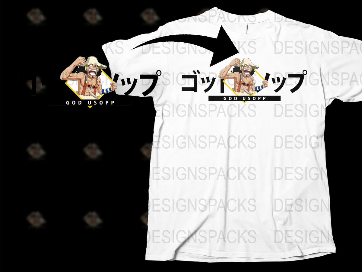God Usopp Anime T-Shirt, One Piece Character Inspired Graphic Tee, Unique Manga Fan Gift, Casual Cosplay, Unisex Clothing