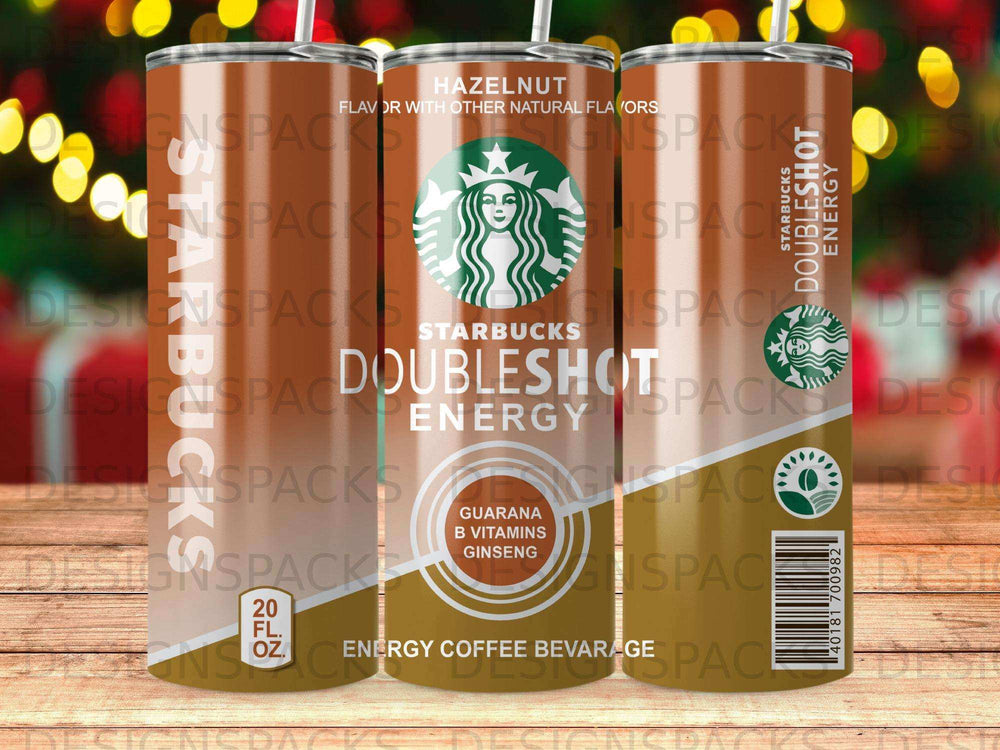 Starbucks DoubleShot Energy Hazelnut 20 oz coffee beverage.