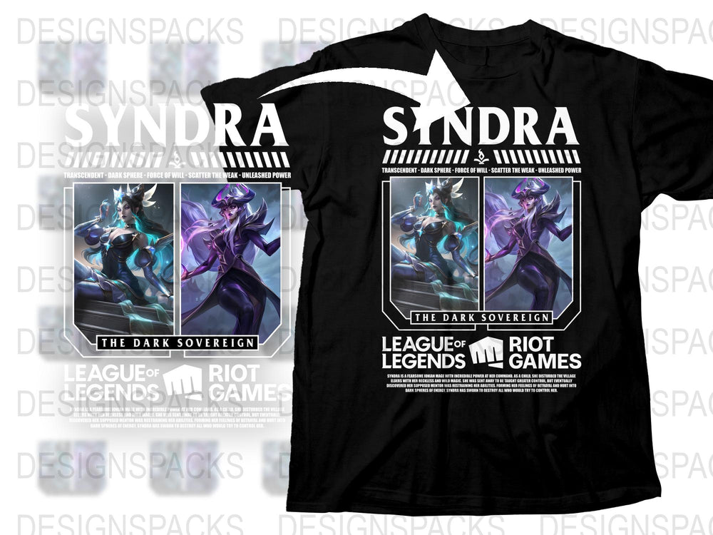 League of Legends Syndra T-Shirt, The Dark Sovereign Graphic Tee, Riot Games Merchandise, Gaming Apparel