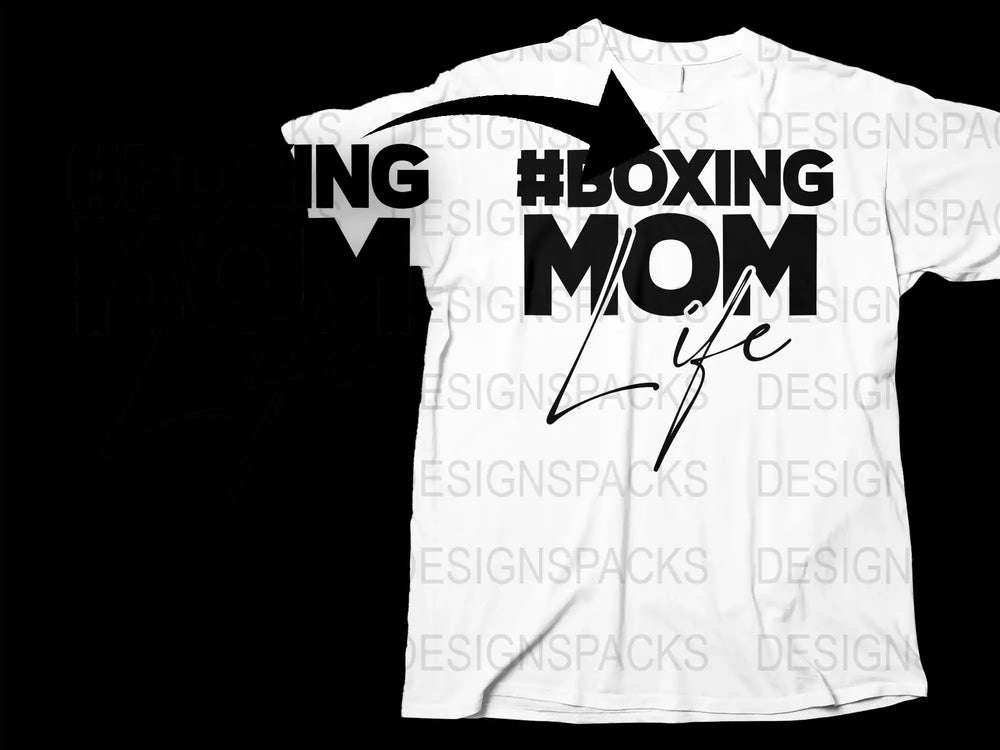 Boxing Mom Life T-Shirt, Sporty Chic Graphic Tee, Gift for Mother, Casual Workout Shirt