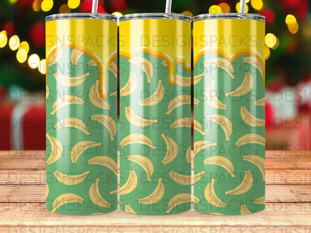 Banana Pattern Green Yellow Drip Tumbler product type
