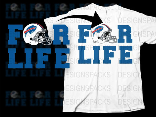 Buffalo Fan Life T-Shirt, Football Helmet Graphic Tee, Sports Enthusiast Casual Wear