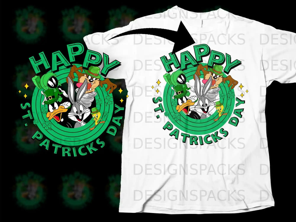 Happy St Patricks Day Bugs Daffy Taz Marvin Tweety product type