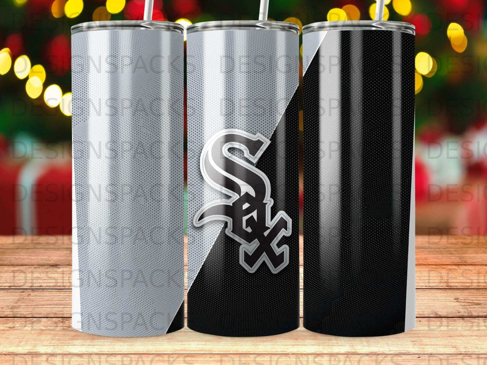 Chicago White Sox Black White Split Dotted Tumbler product type