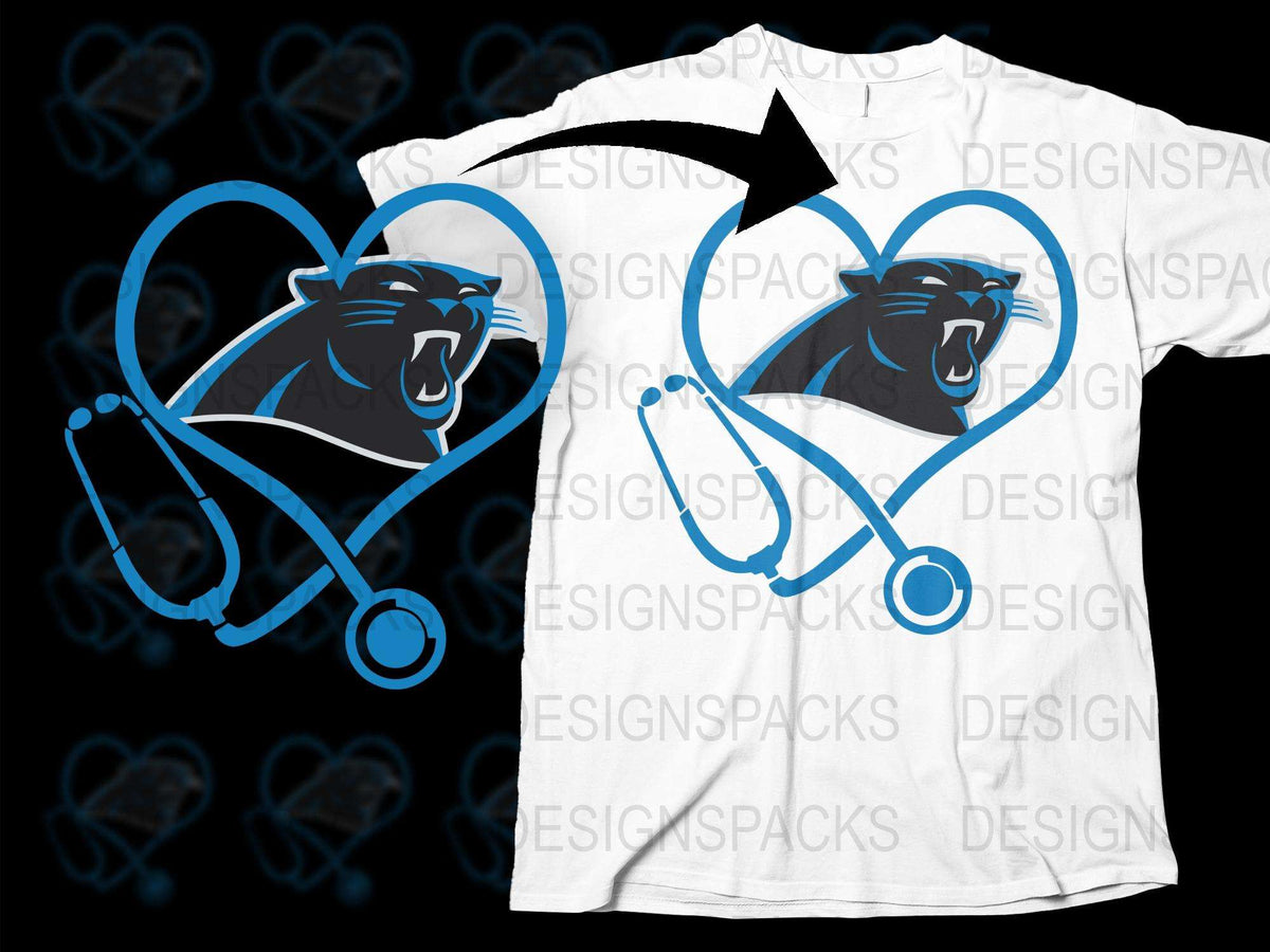 Panther Doctor Graphic T-Shirt, Cool Animal Stethoscope Design, Stylish Health Care Tee
