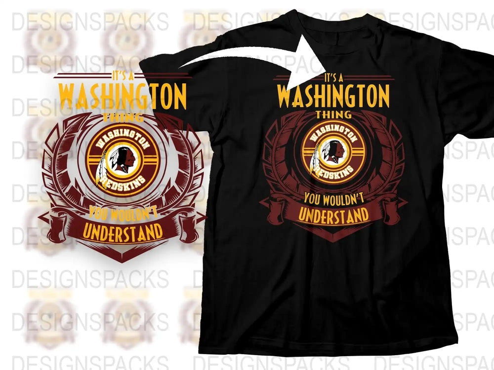 Washington Football Team T-Shirt, It's a Washington Thing Graphic Tee, Sports Fan Gift Idea, Unisex Black Shirt
