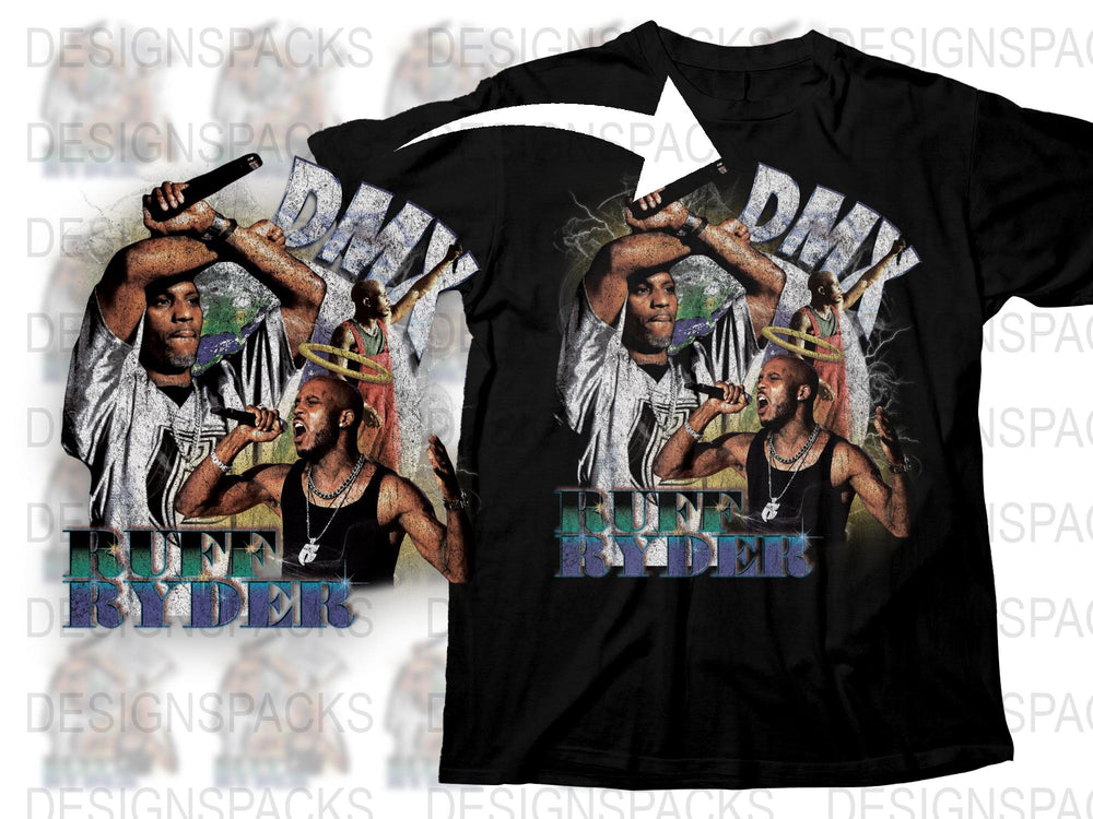 DMX Ruff Ryders Tribute T-Shirt, Vintage Hip Hop Graphic Tee, Music Fan Apparel, Unisex Black Shirt