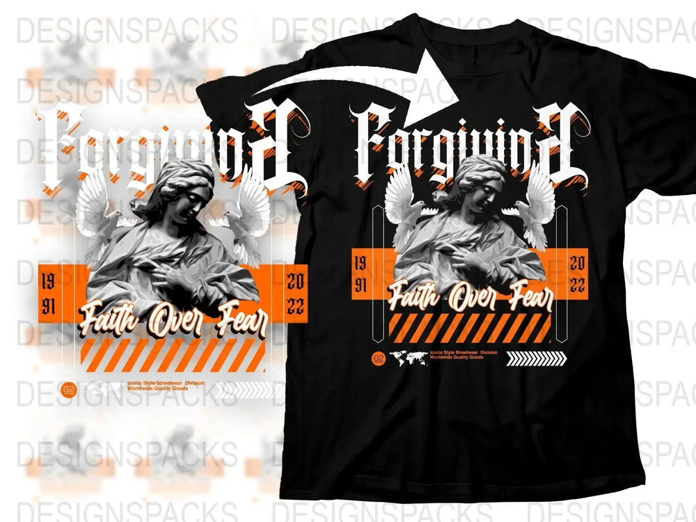 Faith Over Fear Iconic Streetwear Division Png Digital Download