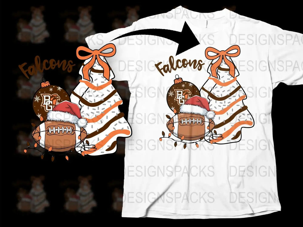 Falcons Football Gnome T-Shirt, Orange Stripes Team Spirit, Sports Graphic Tee, Fan Apparel