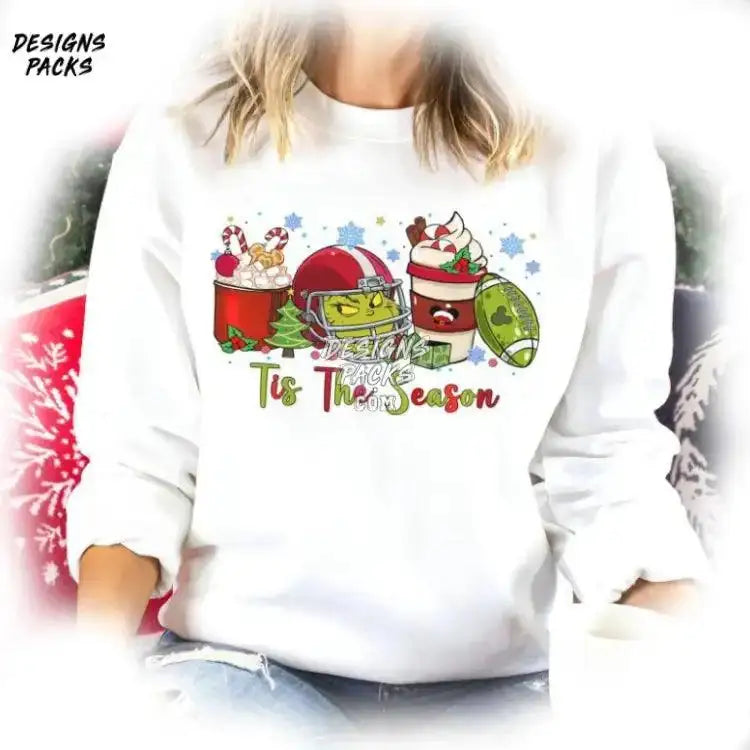 Fall Christmas Grinch Tis The Season Png Design