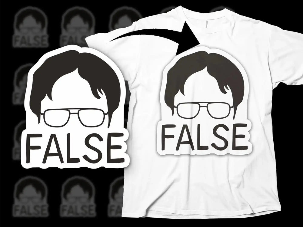 False Dwight Schrute Glasses Fan Png Digital Download