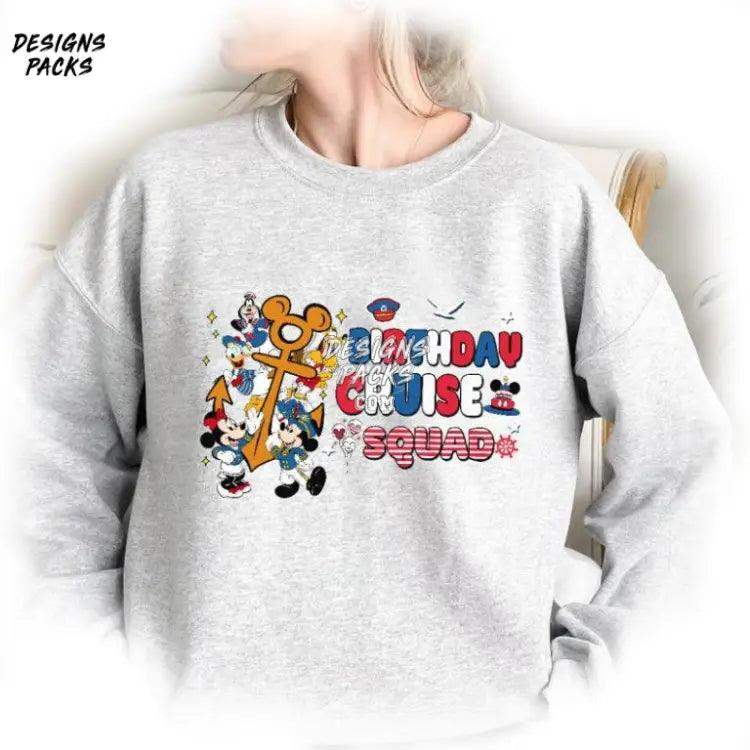 Family Birthday Trip 2024 Boy Girl Squad Cartoon Mickey And Friends Png Design