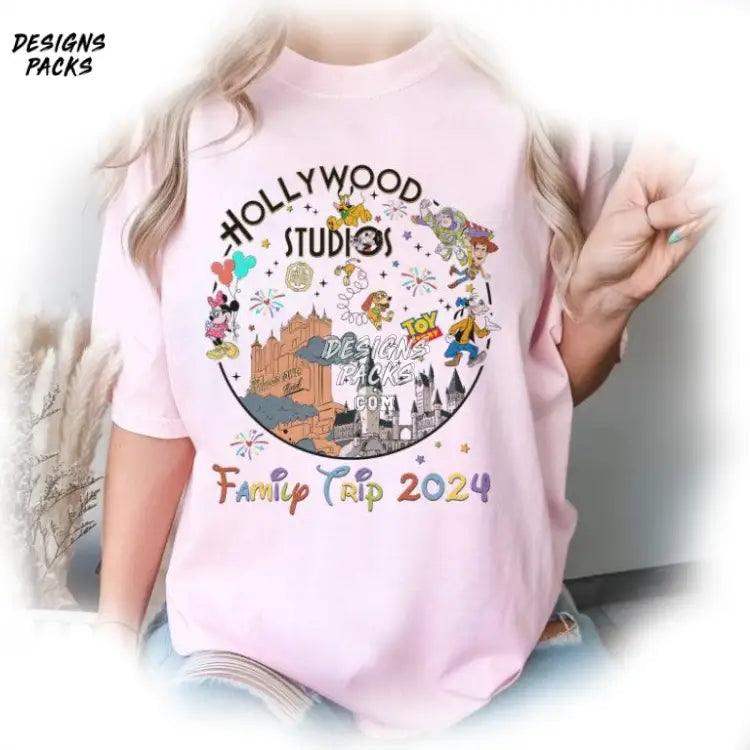 Family Matching Cartoon Land Hollywood Studios Png Design