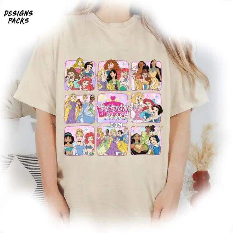 Family Vacation Princess Squad Cartoon Princess Png Design