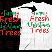 Farm Fresh Christmas Trees T-Shirt, Holiday Graphic Tee, Festive Winter Apparel, Unisex