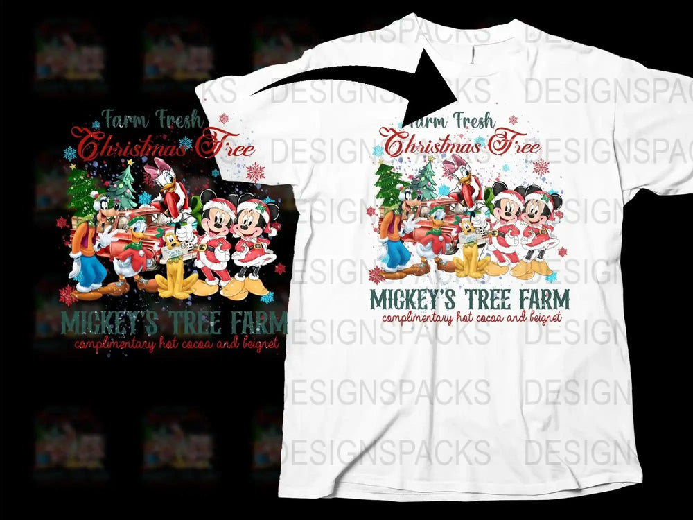 Disney Christmas T-Shirt, Mickey and Friends Holiday Graphic Tee, Festive Family Apparel, Kids and Adult Sizes Available