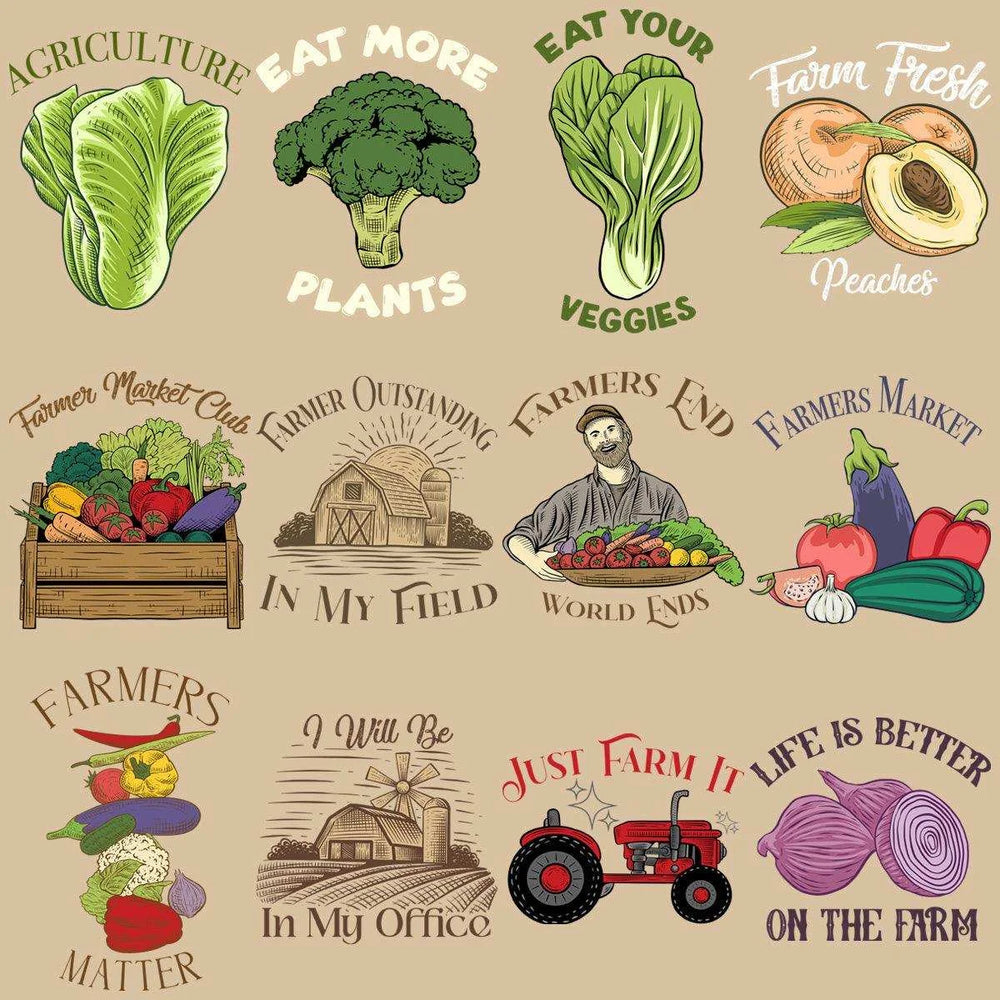 15 Farming Agriculture Quotes Designs Bundle PNG