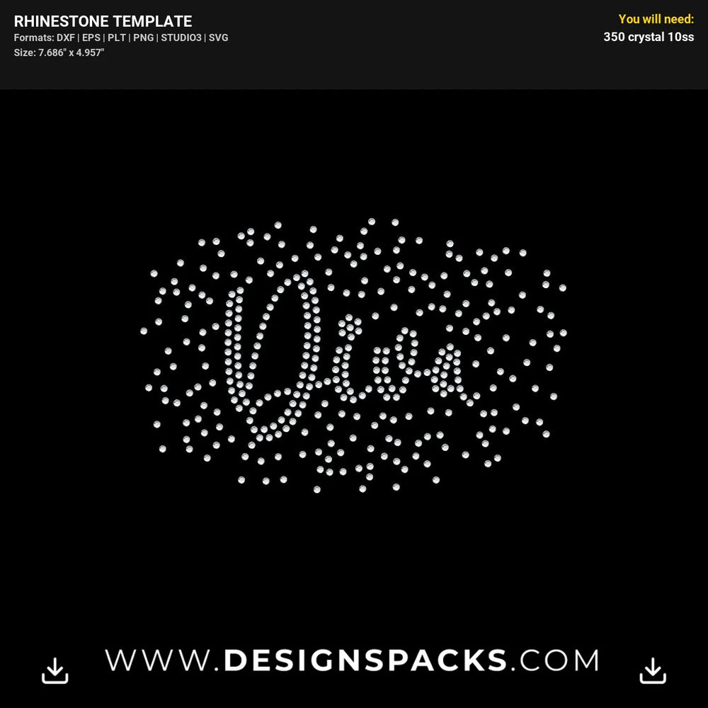 Fashion Face Mask Pattern Four Rhinestone Digital Template