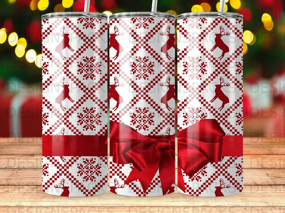 Festive Reindeer Snowflake Pattern Christmas product type