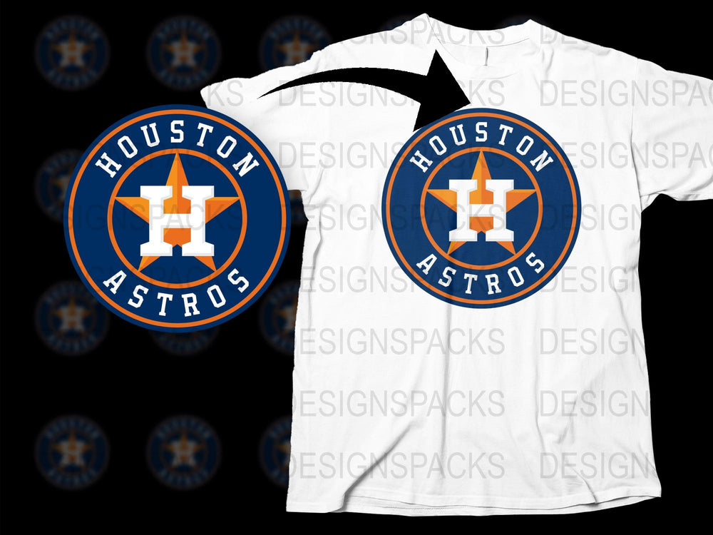 Houston Astros T-Shirt, Classic Logo Design, White Tee, Baseball Fan Apparel